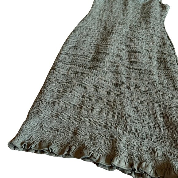 Akemi + Kin x Anthropologie Green Smocked Mini Dress Ruffle Size Medium Women's - Picture 3 of 10